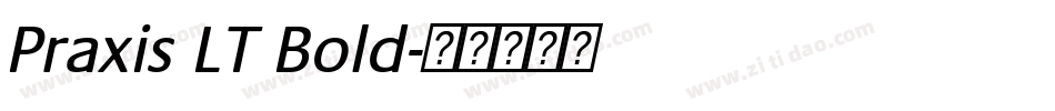 Praxis LT Bold字体转换